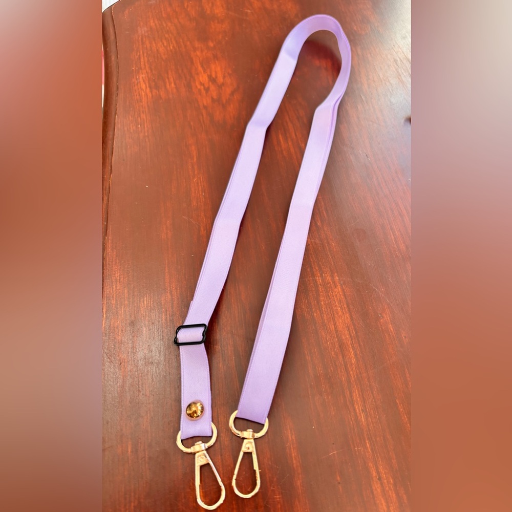 Purple Adjustable phone crossbody Strap with Gold tone Hardware